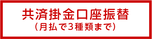 共済掛金口座振替 （月払で3種類まで）